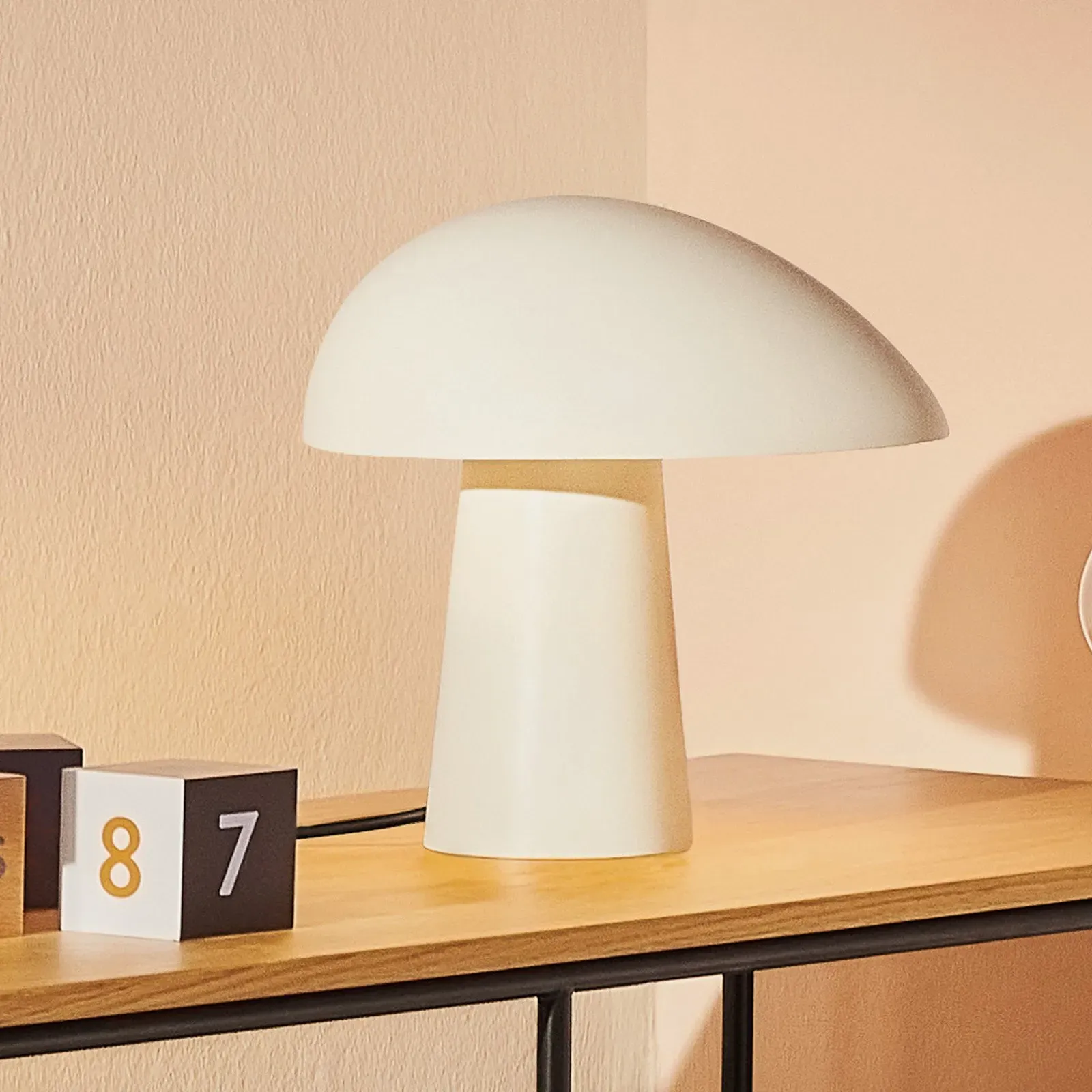 Tischleuchte FRITZ HANSEN, Night Owl, Weiß, für Wohnzimmer, Metall, Design - 23.9