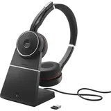 JABRA Evolve 75 SE UC Stereo Headset Bluetooth inkl. Ladestation