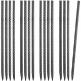 Vevor Bodenanker, 406,4 mm, I-Typ mit 11,5 mm Durchmesser, verzinkte Zeltheringe, Erdanker, Erdnägel, Heringe, für Zelten, Vordächern, Camping, Trampolin, Blumenständer (16er-Pack)