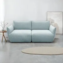 DOMO collection Big-Sofa DOMO COLLECTION "Bristol in 2 Breiten, Taschenfederkern für hohen Sitzkomfort", blau (hellblau), B:194cm H:79cm T:102cm, 100% Polyester, Sofas, Big-Sofa, Breite 194cm. Pflegeleichter Strukturstoff