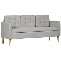 Homcom 3-Sitzer-Sofa, Dreier Couch mit Stauraum, Armlehne, Polstersofa mit