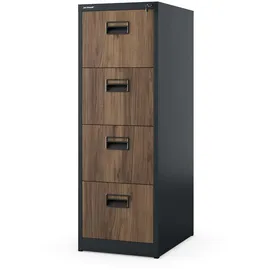 Jan Nowak V004A Hängeregistraturschrank 132 x 46 x 62 cm Anthrazit/Holzoptik