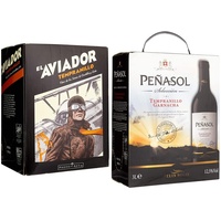 Felix Solis El Aviador Tempranillo trocken Bag-in-Box (1 x 5 l) & Penasol Selektion Rotwein Tempranillo/Garnacha Bag-in-Box (1 x 3 l)