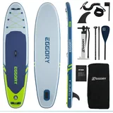 EGGORY Aufblasbares Stand-Up-Paddle-Board Frisch Blau Grün 3350x830x150mm 1 Stück
