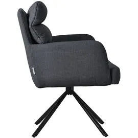 ML-Design Esszimmerstühle drehbar 2er Set Anthrazit, Rückenlehne, Auto-Position,
