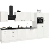 OPTIFIT Küchenzeile »Cara«, mit Hanseatic E-Geräten«, Breite 400 cm, Induktionskochfeld, Soft-Close-Funktion, Vollauszüge, weiß