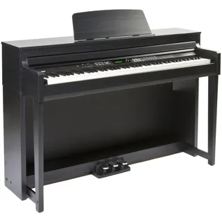 Fame DP-8600 BT Digitalpiano - 88 Tasten mit Hammermechanik, 181 Sounds, USB, Bluetooth, Schwarz Matt, Integrierter Effektprozessor, Aufnahmefunktion