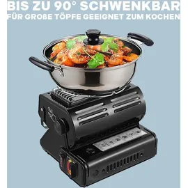 qivee Gasheizung 2In1 Gasheizer Heizgerät Tragbare Camping Butan Infrarot