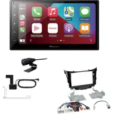 EHO Pioneer SPH-DA160DAB 2-DIN Autoradio Apple CarPlay Android Auto Bluetooth DAB USB passend für Hyundai i30 ab 2012 Klavierlack schwarz