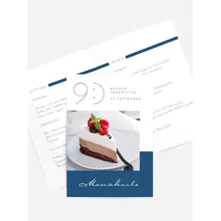 Menükarten für Ihr Fest selbst gestalten mit Spruch und Fotos im Onlinedesigner bei Meine-Kartenmanufaktur.de