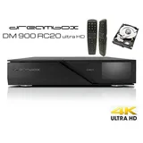 DreamBox DM900 RC20 UHD 4K 1x Dual DVB-S2X MS Tuner 2TB HDD E2 Linux PVR Receiver