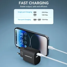 wozinsky USB-A auf USB-C 20W Adapter Schwarz