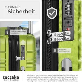 Tectake Hartschalen-Trolley 4-Rollen 76 cm / 106 l grün