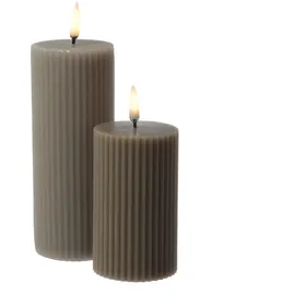 uYuni LED Kerze Thea 15,2 cm sand