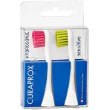 Curaprox Hydrosonic Sensitive Bürstenköpfe für Schallzahnbürste, Duo-Pack, magenta/grün