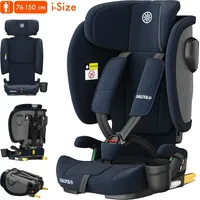 Daliya® JOYMAX i-Size Kindersitz, ISOFIX, Top Tether mit Warnmelder, für Kinder 76-150 cm, ab 15 Monaten, 9-36 kg, Autokindersitz | Dunkelblau - Dunkelblau