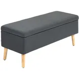 Sitzbank Polsterbank mit Stauraum scandinavia Truhenbank Polyester Holz
