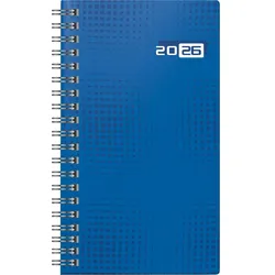 Rido Taschenkalender Modell int. 8,7x15,3cm Woche/2 Seiten Grafik-Einband blau 2026