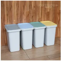 Vidaathome.de SYSTEMA 4er-Set Abfalleimer à 12 Liter - Sortiereimer