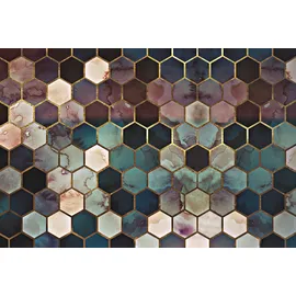 Living Walls Fototapete ARTist Rugged Marble, (Set, 4 St), Marmor, Vlies, glatt beige