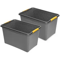 Kreher Aufbewahrungsbox 'Solid Box' aus Kunststoff mit Deckel und