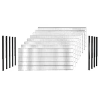 Hadra Doppelstabmattenzaun 2054 x 103 cm Schwarz/Stahl