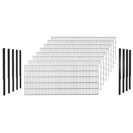 Hadra Doppelstabmattenzaun 2054 x 103 cm Schwarz/Stahl