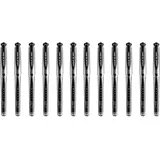 Uni Ball Kugelschreiber mit Kappe, Schwarz, UM 153S) Gel Impact Rollerball Kugelschreiber, breit, 1 mm Spitze, Spitze, 0,6 mm Strichbreite, 12 Stück