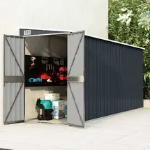 vidaXL Wand-Geräteschuppen 1,18 x 3,82 x 1,78 m anthrazit