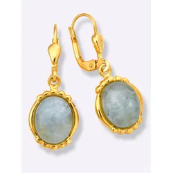 Paar Ohrhänger LADY, silber (silber vergoldet 925), Ohrringe, Damen, Aquamarin ct