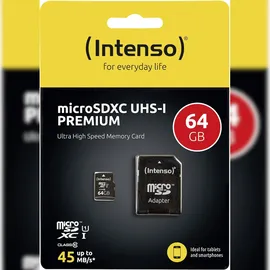 Intenso microSD UHS-I Premium 64 GB + SD-Adapter