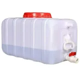 Rechteckig Outdoor-Wassertank Mit Wasserhahn Kunststoff-Wasservorratsbehälter Portable Home Storage Eimermit Griff, 25L/45L/80L/110L/160L Wassertank für Fahrzeug Camping Outdoor Lange Reise,(Size:25L)