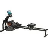 Christopeit Garda Wasserrudergerät – Authentisches Wasser-Rudertraining mit 10 L Wassertank, Gelenkschonend & Platzsparend, Integrierter Trainin... - Schwarz