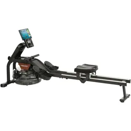 Christopeit Garda Wasserrudergerät – Authentisches Wasser-Rudertraining mit 10 L Wassertank, Gelenkschonend & Platzsparend, Integrierter Trainin... - Schwarz