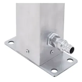 vidaXL Wassersäule 100 cm Edelstahl silber