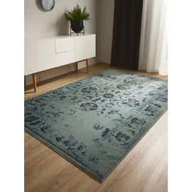 benuta Basic Teppich Suki - Türkis 300x400 cm - Kunstfaser - Rechteckig & im Style: Vintage, Orient Style - Pflegeleicht für Wohnzimmer Schlafzimmer