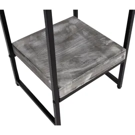 Mendler Blumentisch HWC-K71, Blumenregal Beistelltisch Pflanzregal, MVG-zertifiziert MDF Metall dunkelgrau, 61cm