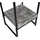 Mendler Blumentisch HWC-K71, Blumenregal Beistelltisch Pflanzregal, MVG-zertifiziert MDF Metall dunkelgrau, 61cm