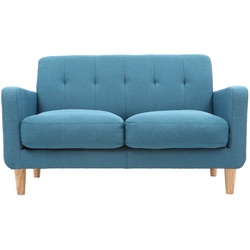 Design-Sofa skandinavisch blaugrüner Stoff 2-Sitzer LUNA