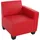 Mendler Modular 2-Sitzer Sofa Couch Lyon, Kunstleder ~ rot