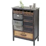 Mendler Apothekerkommode HWC-F34, Schubladenschrank, Tanne Holz massiv Vintage Shabby-Look 90x65x32cm