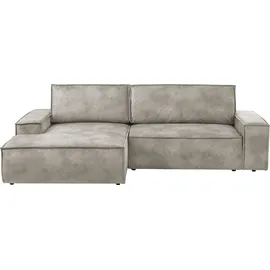 OTTO home Ecksofa Cord 2-Sitzer Grau