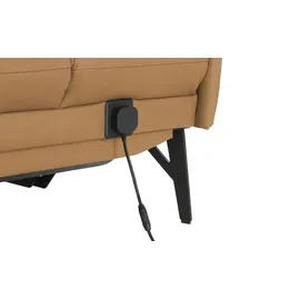 HIMOLLA Eckcouch Leder 2-Sitzer Gelb