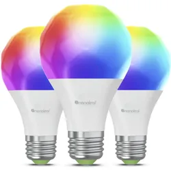 Nanoleaf Matter Essentials LED Smart Bulb (E27) 3er Set - smarte RGBW E27 LED Lampe, Matter-fähig über Thread, 16 Mio. Farben, Bildschirm Sync