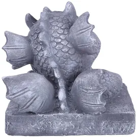 deluke Gartenfigur OTTO Keramik Grau-Schwarz 28x23x28cm Gartendeko Outdoor Figur