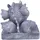deluke Gartenfigur OTTO Keramik Grau-Schwarz 28x23x28cm Gartendeko Outdoor Figur