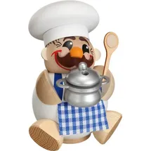 Seiffener Volkskunst Kugelräuchermännchen Koch, 12 cm