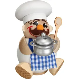 Seiffener Volkskunst Kugelräuchermännchen Koch, 12 cm