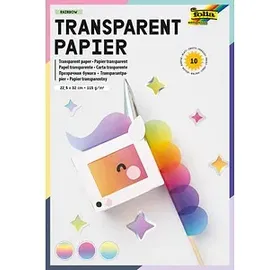 Folia Transparentpapier Regenbogen 22,5 x 32 cm 10 Blatt