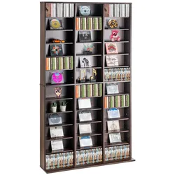 VEVOR Medien-Aufbewahrungsschrank 36 Fächer Verstellbare DVD-Regale 1080 CDs